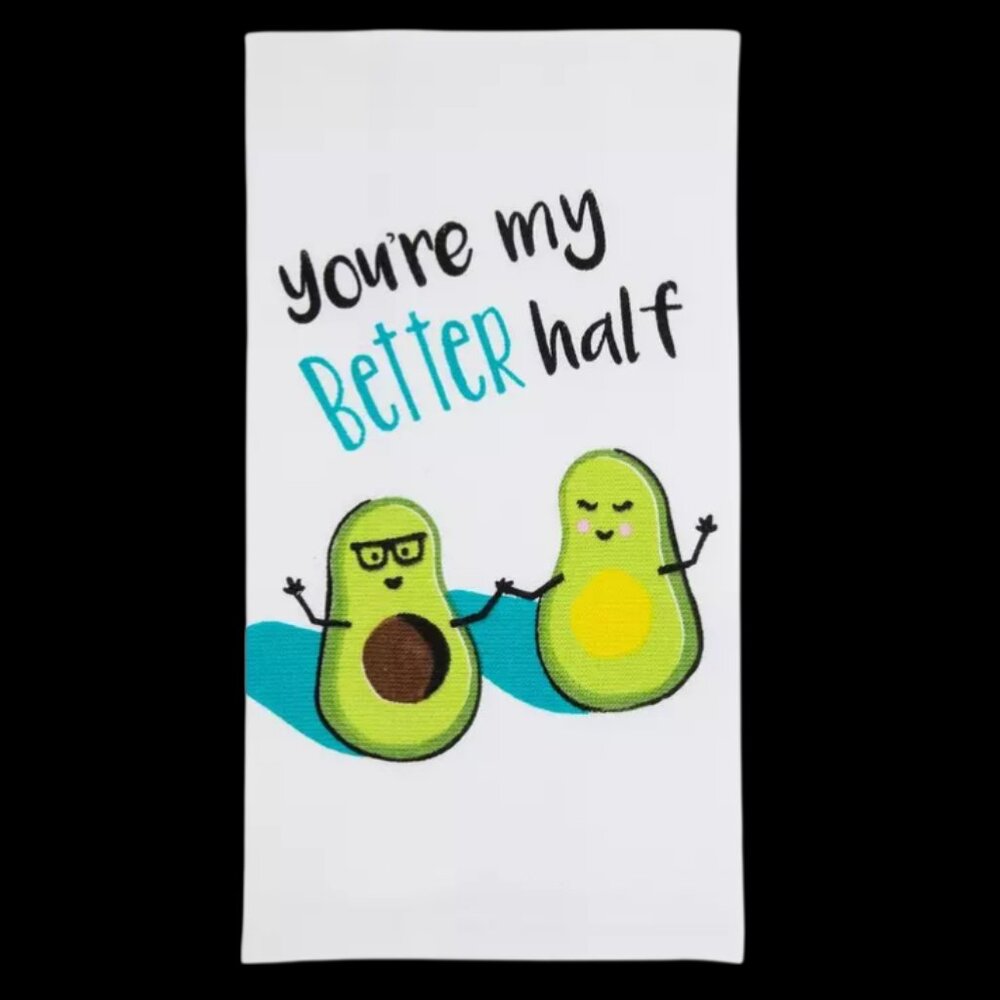 Market Square Better Half Avocado Kitchen Towel NWT